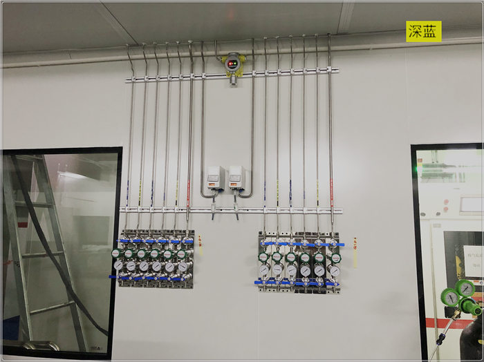 車間氬氣集中供氣系統：車間內氬氣供氣管道施工